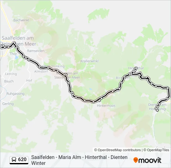 620 Bus Line Map