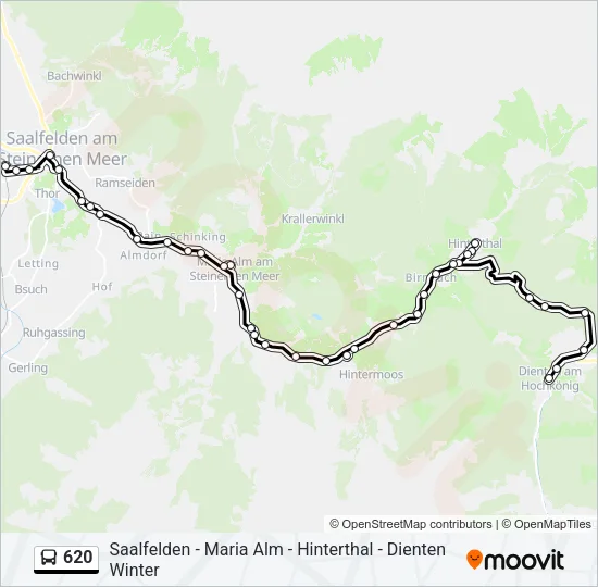 620 Bus Line Map
