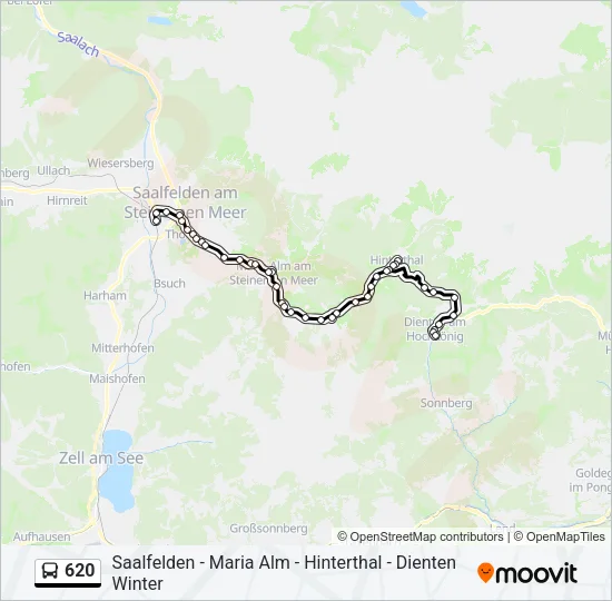 620 Bus Line Map