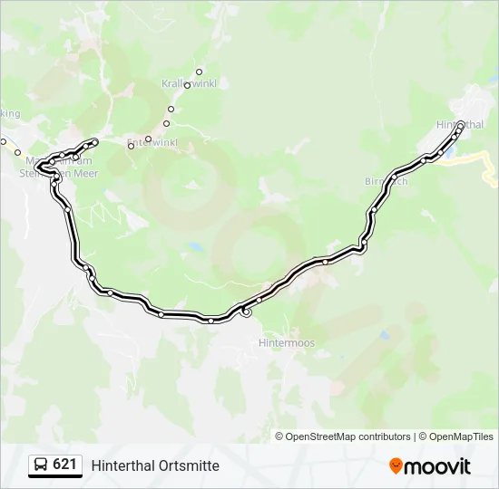 621 Bus Line Map