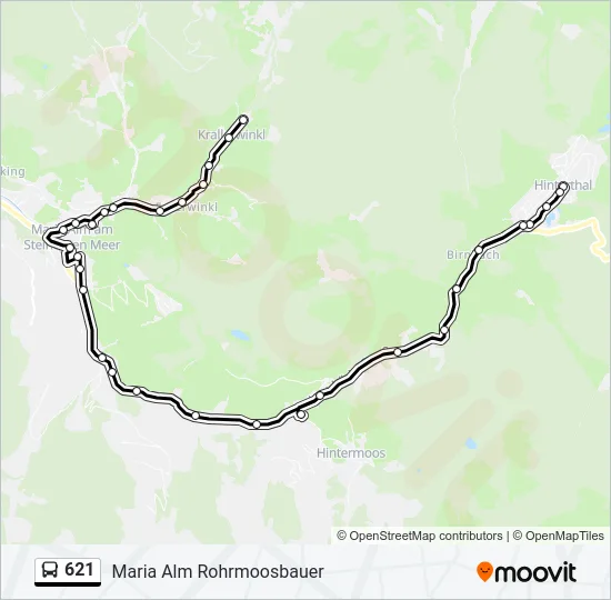 621 Bus Line Map