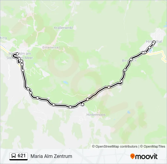621 Bus Line Map