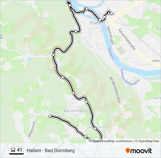 41 Bus Line Map