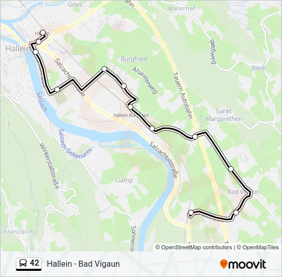 42 Bus Line Map