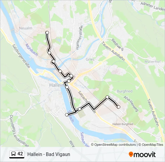 42 Bus Line Map