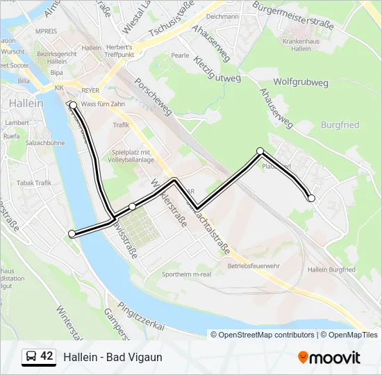 42 Bus Line Map