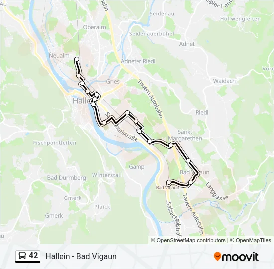 42 Bus Line Map