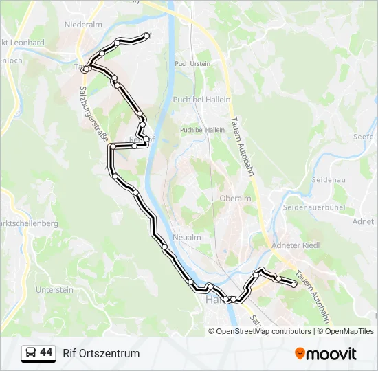 44 Bus Line Map