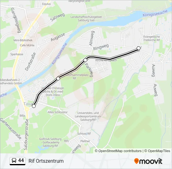 44 Bus Line Map