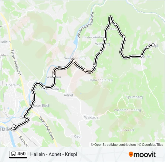 450 Bus Line Map