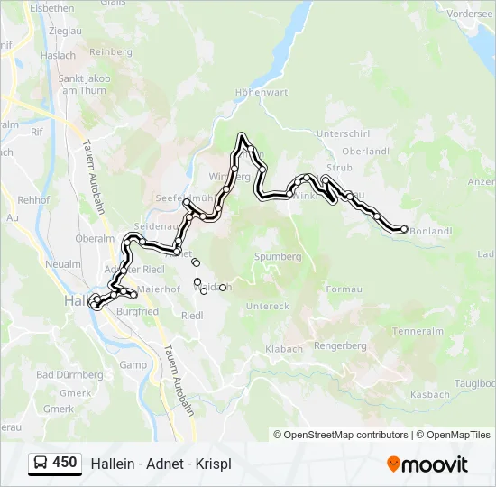 450 Bus Line Map