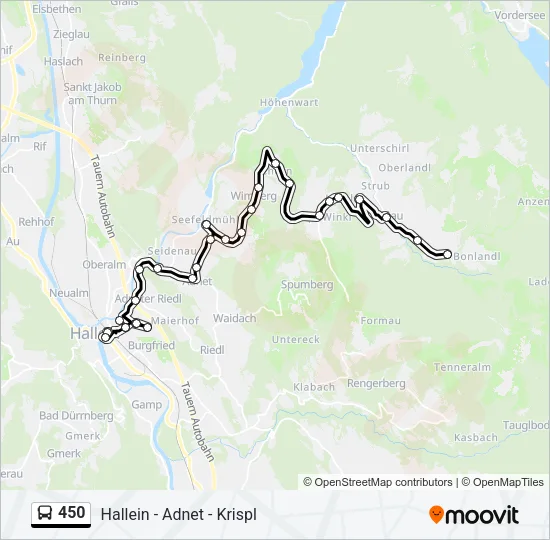 450 Bus Line Map