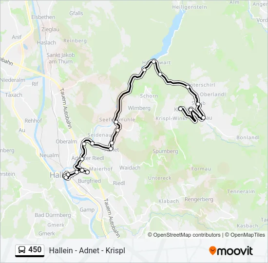 450 Bus Line Map