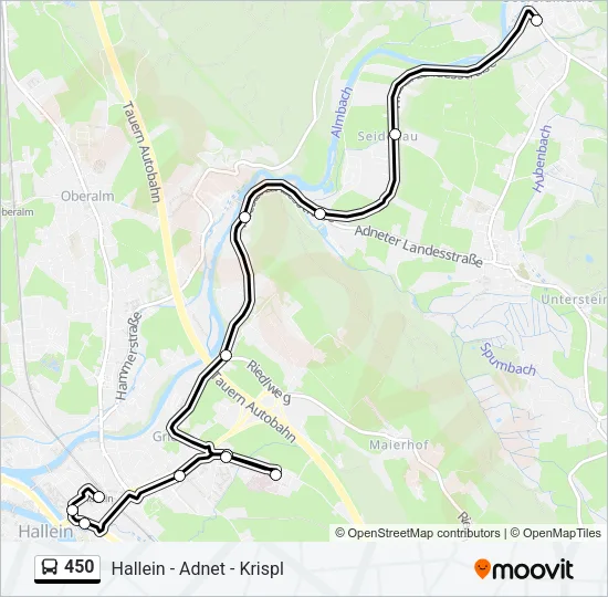 450 Bus Line Map