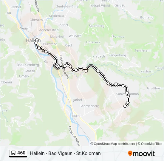 460 Bus Line Map