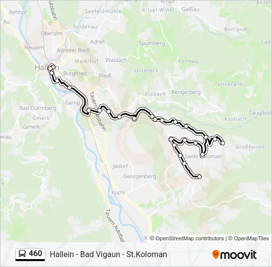 460 Bus Line Map