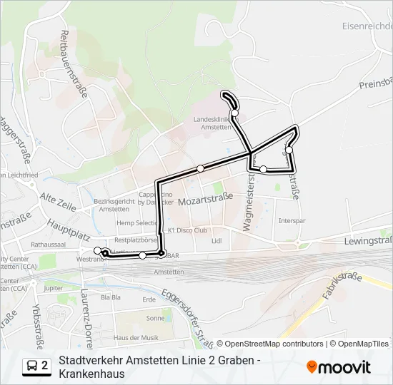 2 Bus Line Map