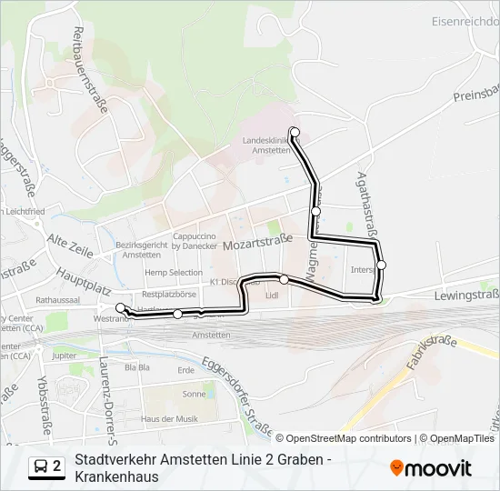 2 Bus Line Map