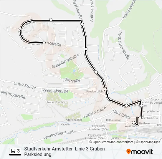 3 Bus Line Map