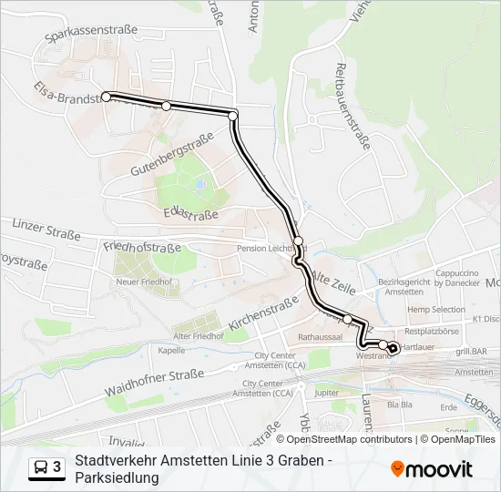 3 Bus Line Map