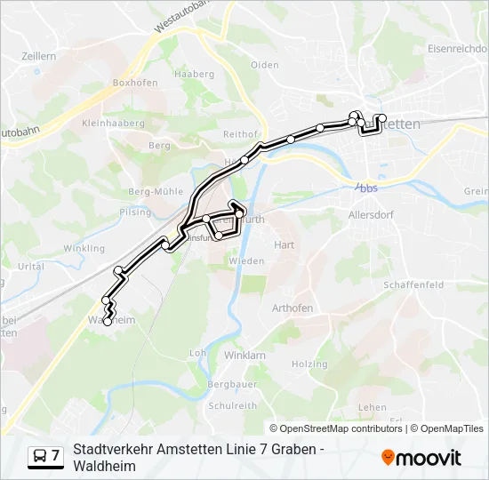 7 Bus Line Map