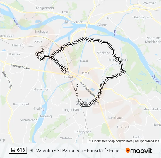 616 Bus Line Map
