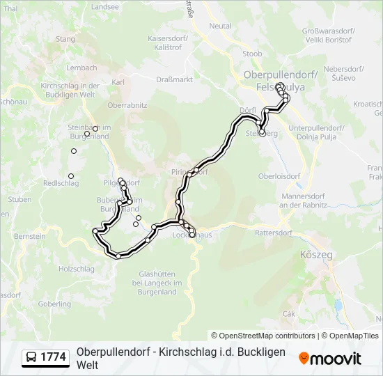 1774 Bus Line Map