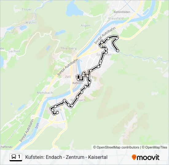 1 Bus Line Map