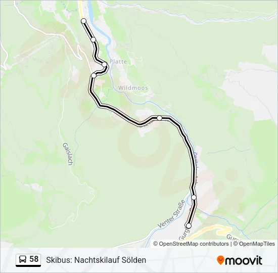 58 Bus Line Map
