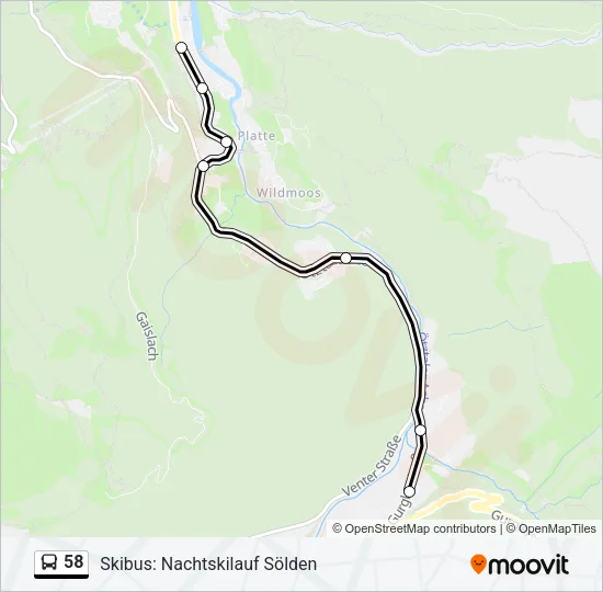 58 Bus Line Map
