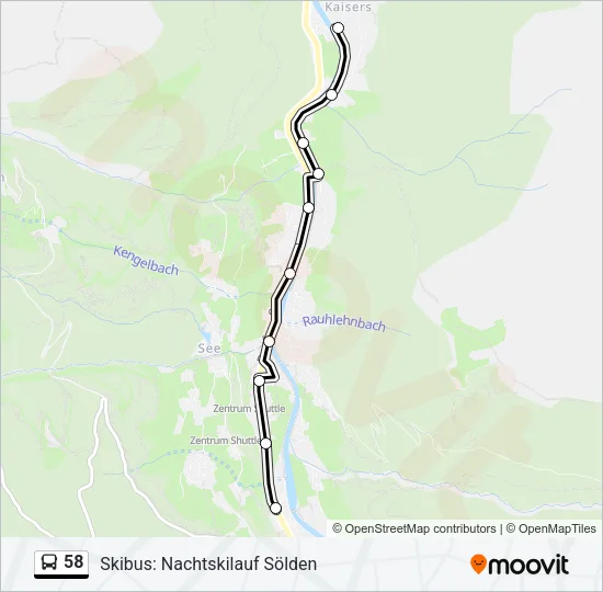 58 Bus Line Map