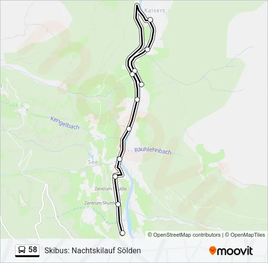58 Bus Line Map