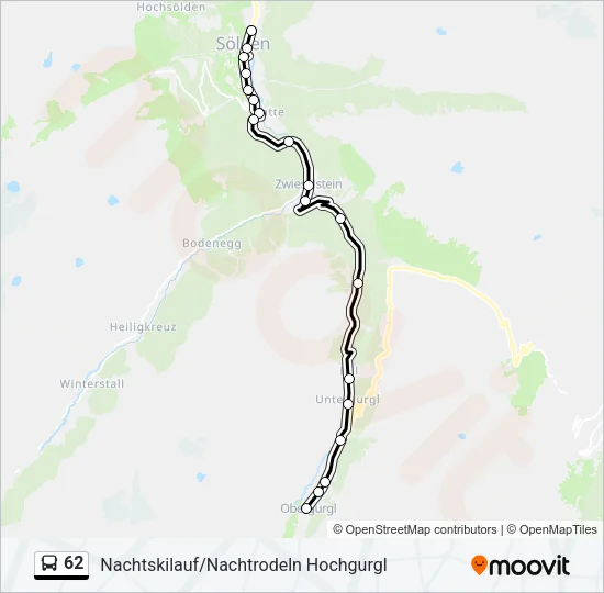 62 Bus Line Map