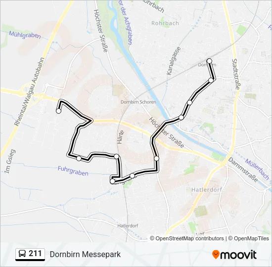 211 Bus Line Map