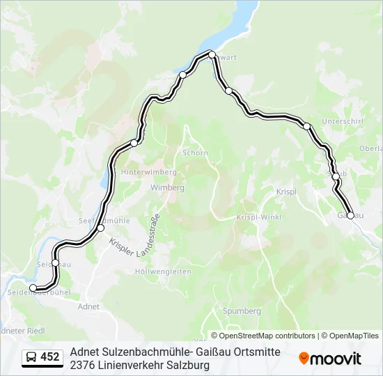 452 Bus Line Map