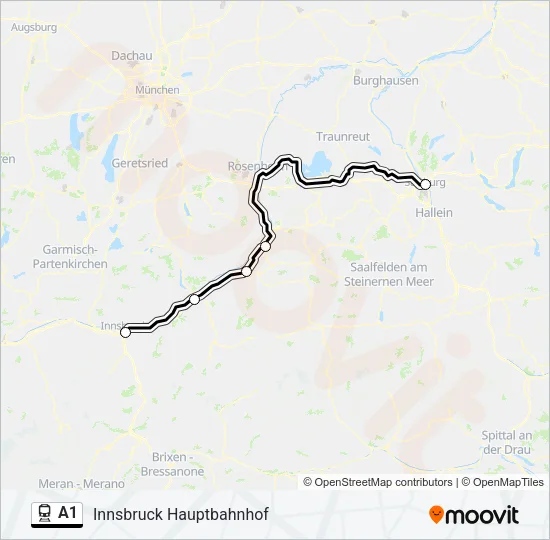 A1 Train Line Map