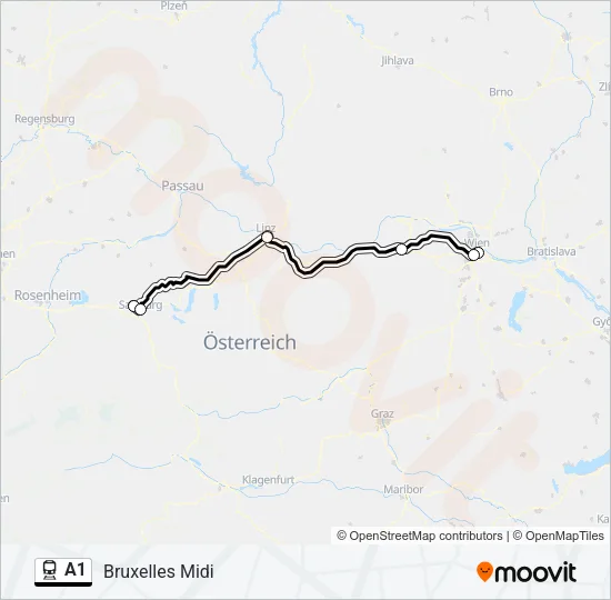 A1 Train Line Map