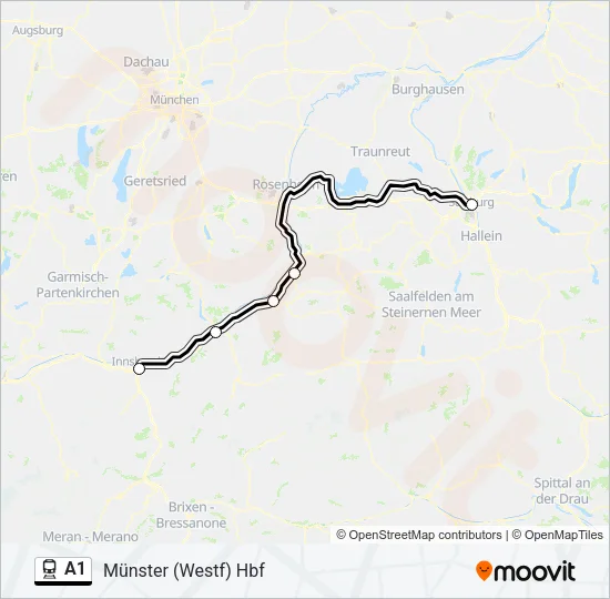 A1 Train Line Map