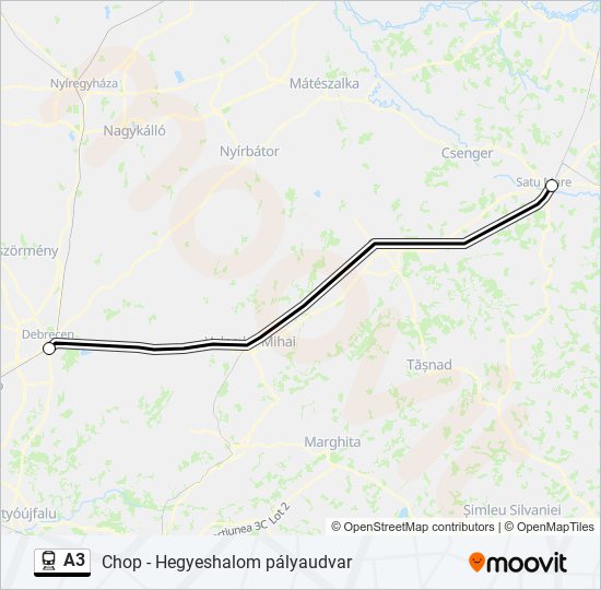 Bahnlinie A3 Karte