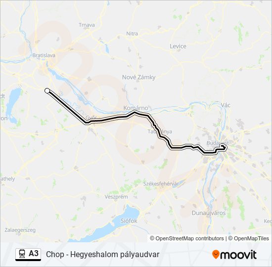 Bahnlinie A3 Karte