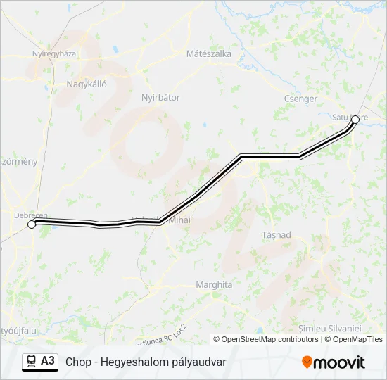 A3 Train Line Map
