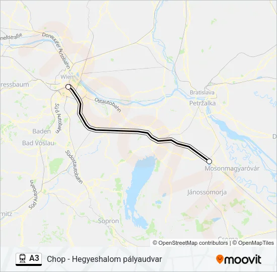 A3 Train Line Map