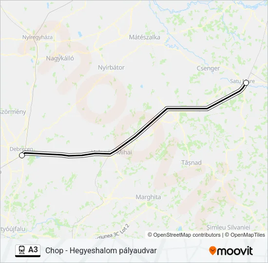 A3 Train Line Map