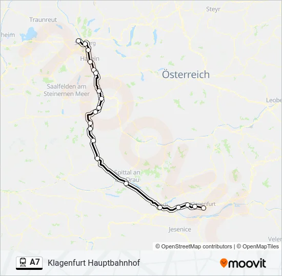 A7 Train Line Map