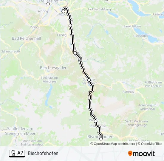 A7 Train Line Map