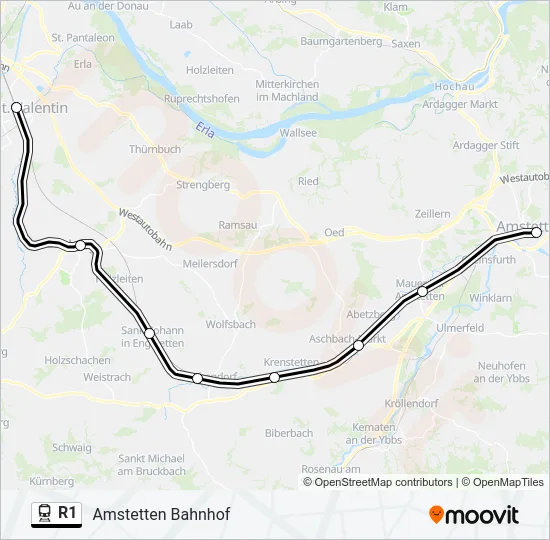 R1 Train Line Map