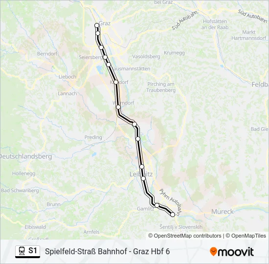 S1 Train Line Map