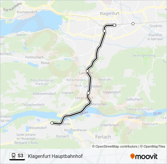 S3 Train Line Map