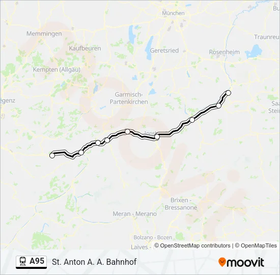 A95 Train Line Map