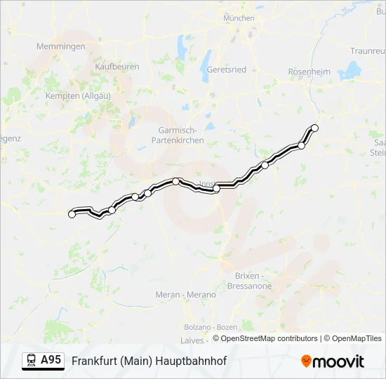 A95 Train Line Map